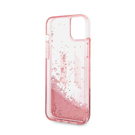 Karl Lagerfeld Liquid Glitter Big Logo Case - iPhone 14 Plus Case (pink)