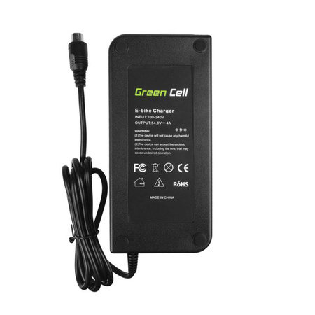Green Cell - Ładowarka 54.6V 4A (RCA) do Baterii Roweru Elektrycznego 48V