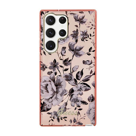 Guess Flower Collection - Case for Samsung Galaxy S23 Ultra (Pink)