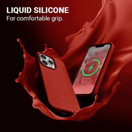 Crong Color Cover Magnetisch - iPhone 13 mini MagSafe Hülle (rot)