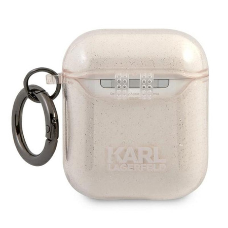 Karl Lagerfeld Choupette Head Glitter - pouzdro na Airpods (zlaté)