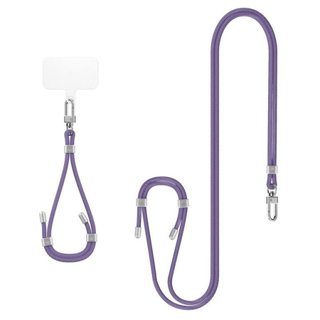 Spigen Universal Strap Set Crossbody & Wrist - Popruh na telefon na rameno a zápěstí (Deep Purple)