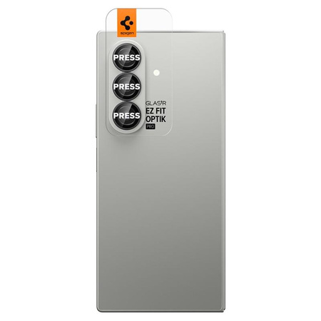 Spigen Optik Pro HD GLAS.TR EZ Fit kameravédő 2-Pack - Lencsevédő üveg Samsung Galaxy Z Fold 7 (2 db)(Fekete)