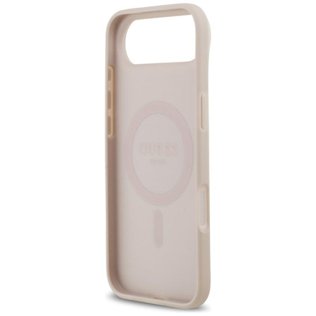 ETUI DO IPHONE AIR do MAGSAFE GUESS ORYGINALNE RÓŻOWE SKÓRZANE ELEGANCKIE 