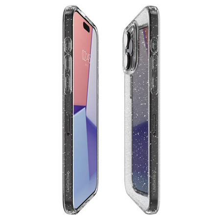 Spigen Liquid Crystal Glitter - tok iPhone 15 Pro készülékhez (átlátszó)