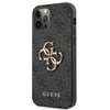 Guess 4G Big Metal Logo - Etui iPhone 12 / iPhone 12 Pro (szary)