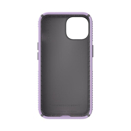 Speck Presidio2 Grip - Non-slip iPhone 14 / iPhone 13 case (Spring Purple / Cloudygrey / White)