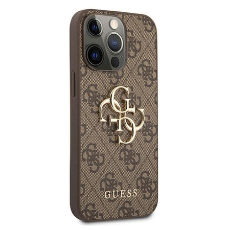 Guess 4G Big Metal Logo - iPhone 13 Pro Case (brown)