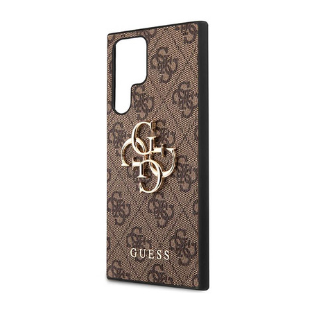 Guess 4G Big Metal Logo - Case for Samsung Galaxy S23 Ultra (Brown)