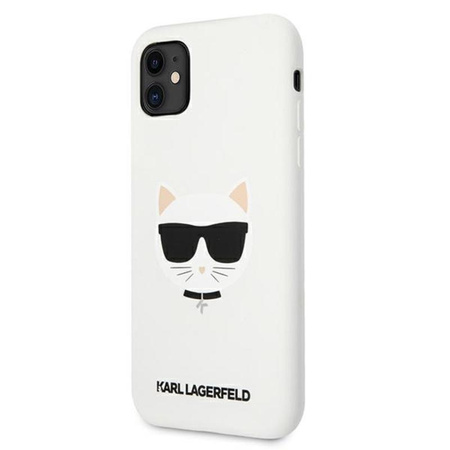 Karl Lagerfeld Choupette Head szilikon - iPhone 11 tok (fehér)