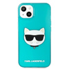 Karl Lagerfeld Choupette Head - pouzdro pro iPhone 13 (fluo modrá)