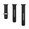 PURO ICON - Elasztikus szíj Apple Watch 42/44/45/49 mm-es órához (S/M és M/L) (fekete)