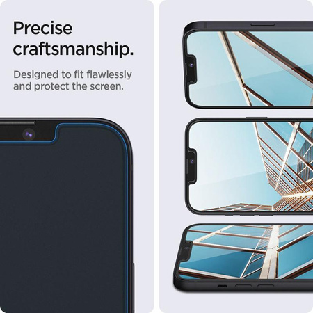 Spigen GLAS.TR EZ FIT 2-Pack - Edzett üveg iPhone 16e / iPhone 14 / iPhone 13 Pro / iPhone 13-hoz 2 db