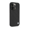 BMW Leather steppelt - iPhone 14 Pro tok (fekete)