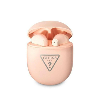 Guess Triangle Logo - TWS casque + station d'accueil (rose)