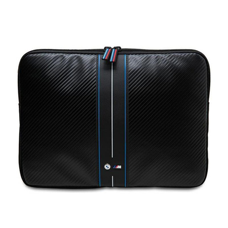 BMW Carbon Blue Stripes Sleeve - Sacoche pour ordinateur portable 15" / 16" (noir)