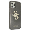 Guess Glitter 4G Big Logo - iPhone 12 / iPhone 12 Pro tok (fekete)