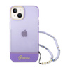 Guess Translucent Pearl Strap - iPhone 14 Plus Tasche (lila)
