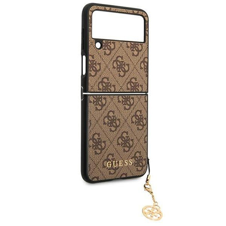 Guess 4G Charms Kollektion - Tasche für Samsung Galaxy Z Flip 4 (braun)