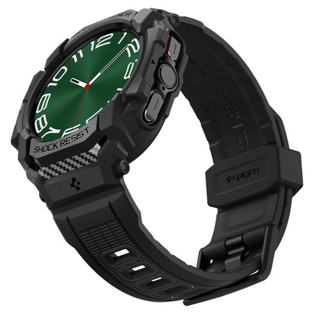 Spigen Rugged Armor Pro - Bracelet + étui pour Samsung Galaxy Watch Ultra 47 mm (Noir mat)