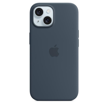Apple Silicone Case - Silicone Case with MagSafe for iPhone 15 (storm blue)