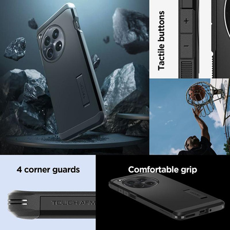 Spigen Tough Armor - Gehäuse für OnePlus 12 (Schwarz)