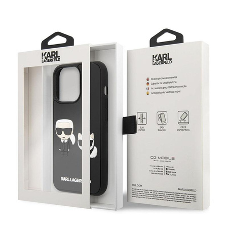 Karl Lagerfeld Ikonik 3D Karl & Choupette - iPhone 14 Pro Max Case (black)