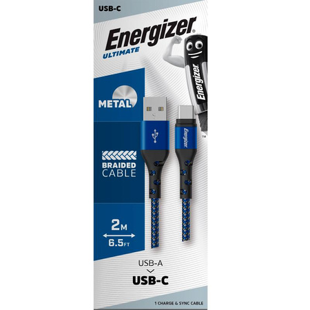 Energizer Ultimate - USB-A to USB-C connecting cable 2m (Blue)