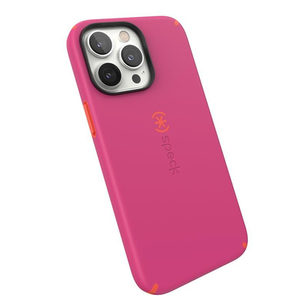 Speck CandyShell Pro - iPhone 14 Pro Max Hülle mit MICROBAN-Beschichtung (Digital Pink / Energy Red)