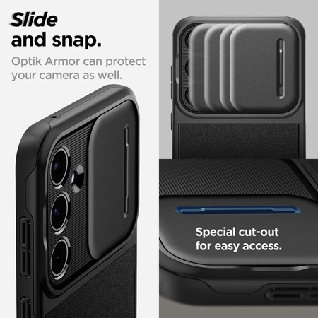 Spigen Optik Armor - Gehäuse für Samsung Galaxy A55 5G (Schwarz)