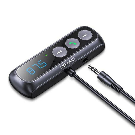 USAMS US-SJ503 - Zestaw głośnomówiący z transmiterem FM Bluetooth 5.0 (czarny)