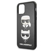 Karl Lagerfeld dombornyomott tok Karl & Choupette - iPhone 11 Pro tok (fekete)