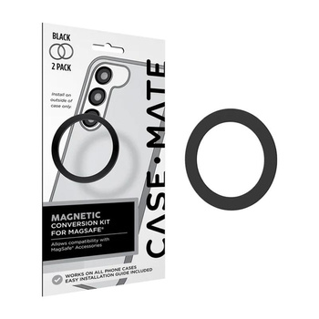 Case-Mate Magnetic Conversion Kit für MagSafe - Universeller Magnetring für Tasche / Smartphone 2 Stk. (Schwarz)