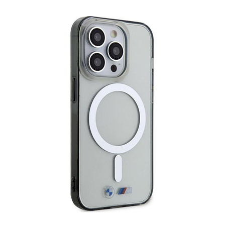BMW Silberring MagSafe - iPhone 14 Pro Max Tasche (Transparent)