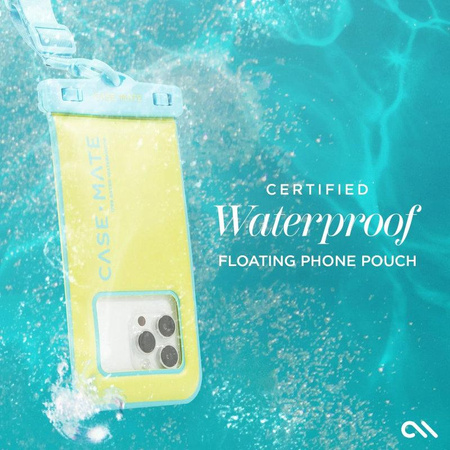 Case-Mate Waterproof Floating Pouch - Waterproof case for smartphones up to 6.7" (Citrus Splash)