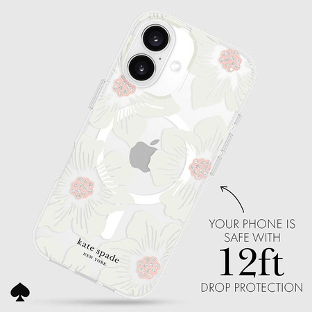 Kate Spade New York védő MagSafe - iPhone 16 tok (Hollyhock Floral)
