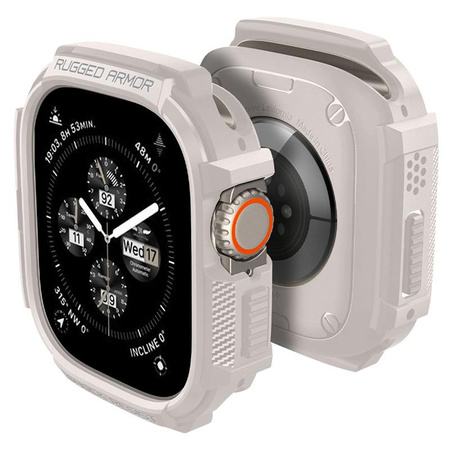 Spigen Rugged Armor - Pouzdro pro Apple Watch Ultra 1/2 49 mm (Béžová)