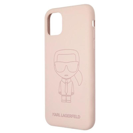 Karl Lagerfeld Silikonové pouzdro Ikonik Outline - iPhone 11 (růžové)