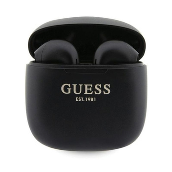 Guess True Wireless Script Logo BT5.3 - TWS Kopfhörer + Ladecase (schwarz)