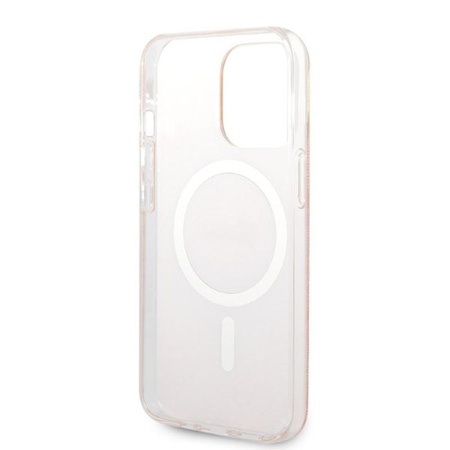 Guess Bundle Pack MagSafe 4G - pouzdro MagSafe pro iPhone 13 Pro Max + sada nabíječky (růžová/zlatá)