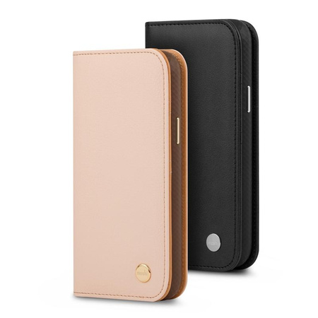 Moshi Overture - 3-in-1 iPhone 13 Pro Max flip case (anti-bacterial NanoShield™) (Jet Black)
