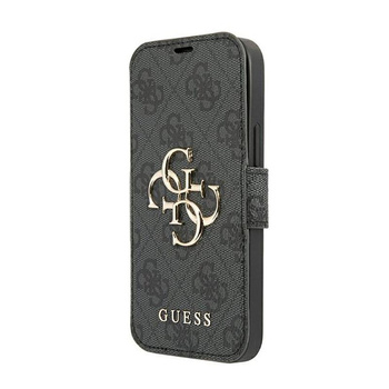 Guess Booktype 4G Big Metal Logo - iPhone 13 Pro Tasche (grau)