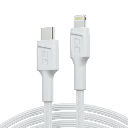 Green Cell PowerStream - Kabel USB-C - Lightning 100 cm Kabel Power Delivery s certifikací Apple MFi (bílý)