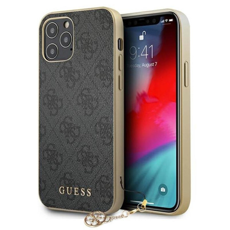 Guess 4G Charms Kollektion - iPhone 12 Pro Max Tasche (grau)
