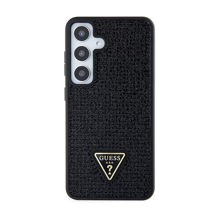 Guess Rhinestone Triangle - Hülle für Samsung Galaxy S24 (Schwarz)
