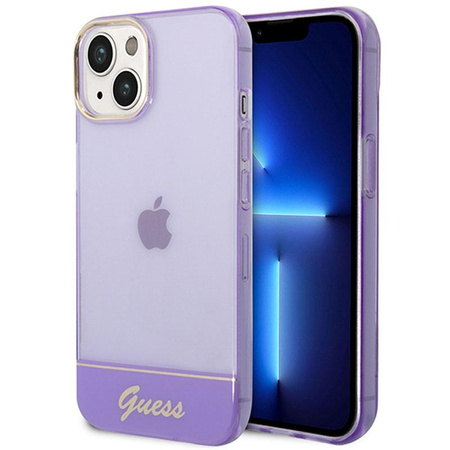 Průsvitné pouzdro Guess - iPhone 14 Plus (fialové)