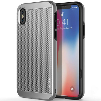 Obliq Slim Meta - Coque pour iPhone Xs / X (Argent satiné)