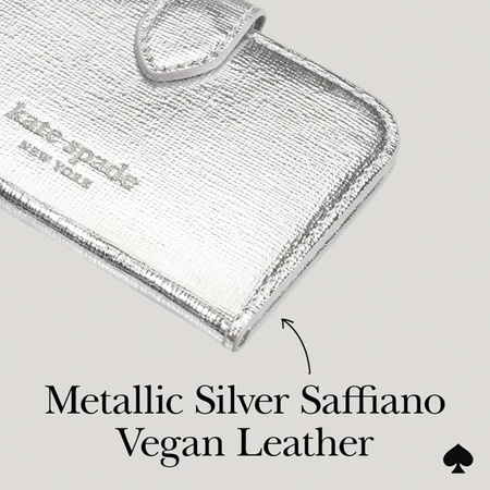 Kate Spade New York Morgan MagSafe Wallet - magnetická peněženka (stříbrná metalíza)