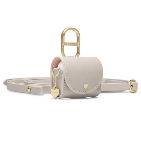 Spigen Cyrill Mini Bag - Pouzdro s páskem pro Apple AirPods 4 (Béžový)