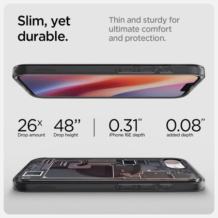 Spigen Ultra Hybrid MagSafe - étui pour iPhone 16e (Zero One Black)